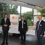 LR Markus Achleitner, Diözesanobmann Bernhard Steiner und Festredner Josef Lugmayr