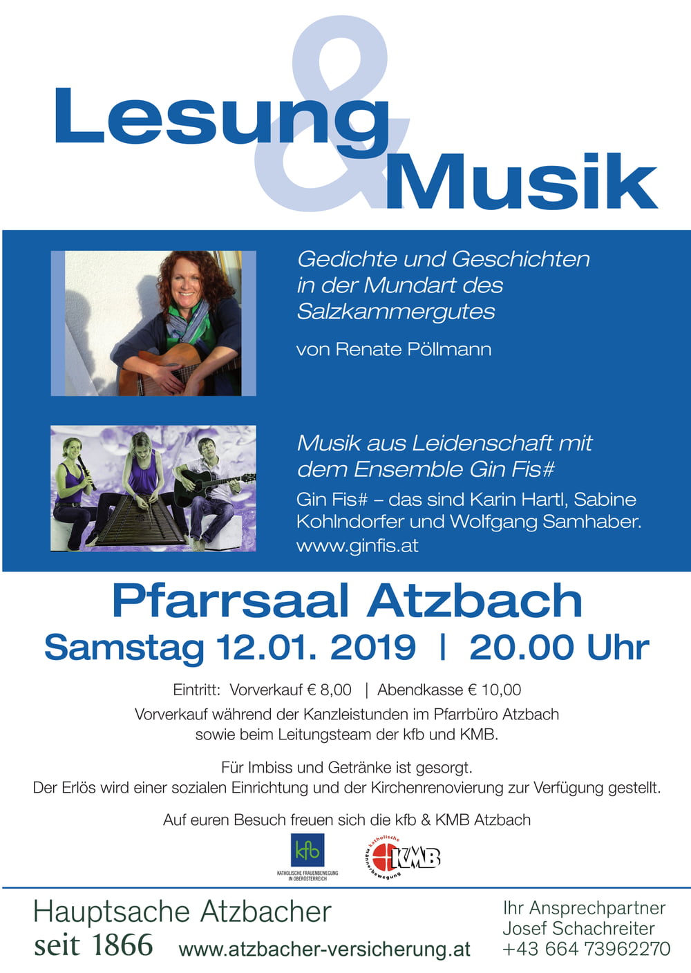 Gedichte und Geschichten in der Mundart des Salzkammergutes und Musik aus Leidenschaft 