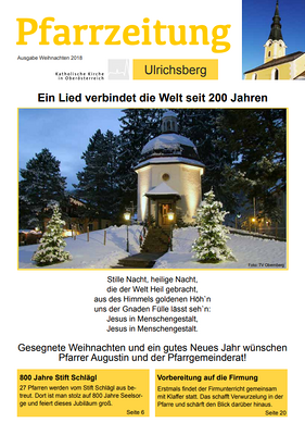 Pfarrzeitung Weihnachten 2018